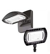 Commercial Electric Large Bronze Outdoor Integrated LED Floodlight with Wall Pack Mount 3000 Lumens and DLC-Rating - Like New